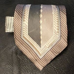 Pierre Cardin Men's Silk Abstract Multicolor Browns/Black Tie dress to impress